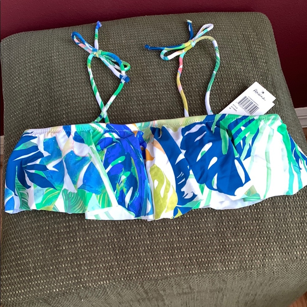 Raisins Colorful Leaf Print Bikini Top